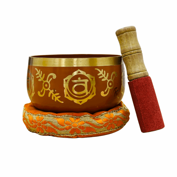 Brass Singing Bowl 5"- Sacral Chakra Orange
