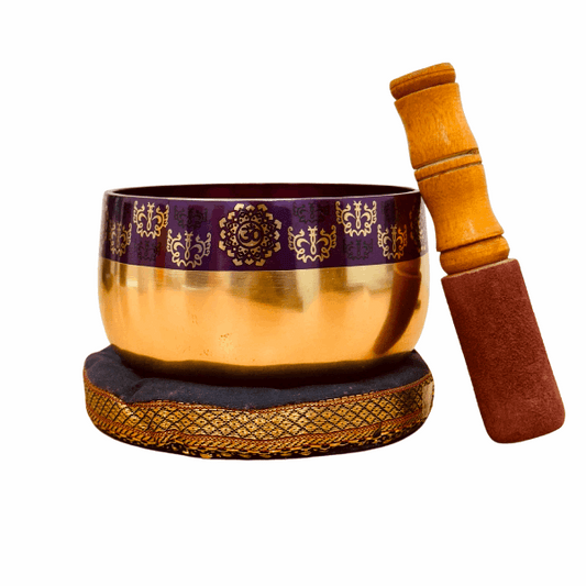 Brass Singing Bowl 4.5" - Crown Chakra Violet