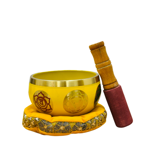Brass Singing Bowl 4"- Solar Plexus Chakra Yellow