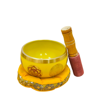 Brass Singing Bowl 4"- Solar Plexus Chakra Yellow