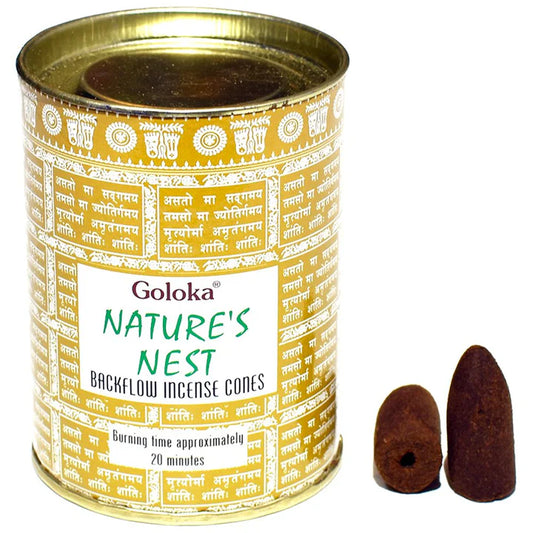 Goloka Backflow Incense Cones - Nature's Nest