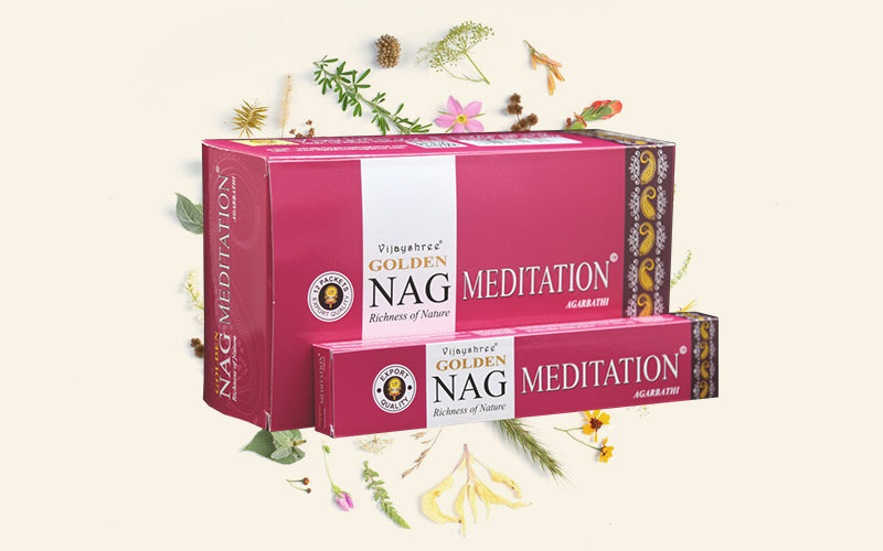 Golden NAG Meditation Incense Sticks 15 Gms