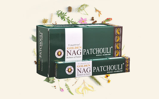 Golden NAG Patchouli Incense Sticks - Box of 12 (180 gms)