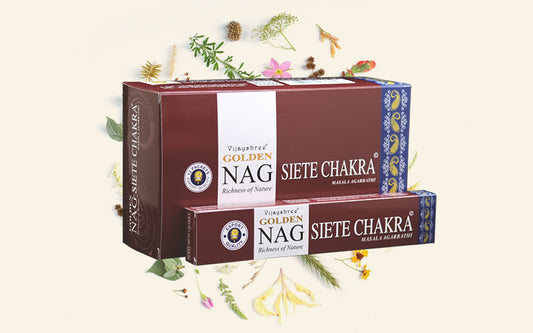 Golden NAG Seven Chakra Incense Sticks - Box of 12 (180 gms)