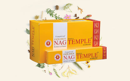 Golden NAG Temple Incense Sticks 15 Gms