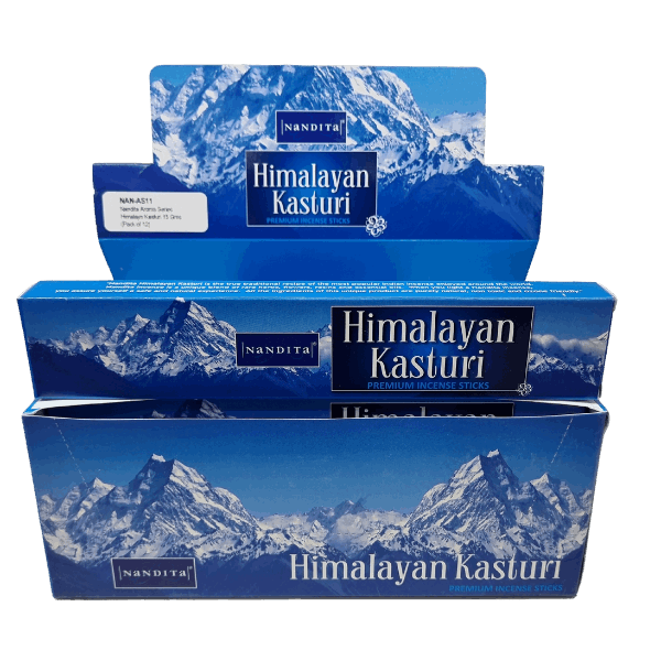 Nandita Aroma Series Himalayan Kasturi Incense Sticks - Box of 12 (180 gms)