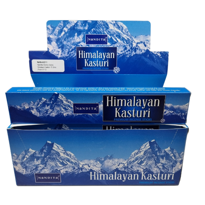 Nandita Aroma Series Himalayan Kasturi Incense Sticks - Box of 12 (180 gms)