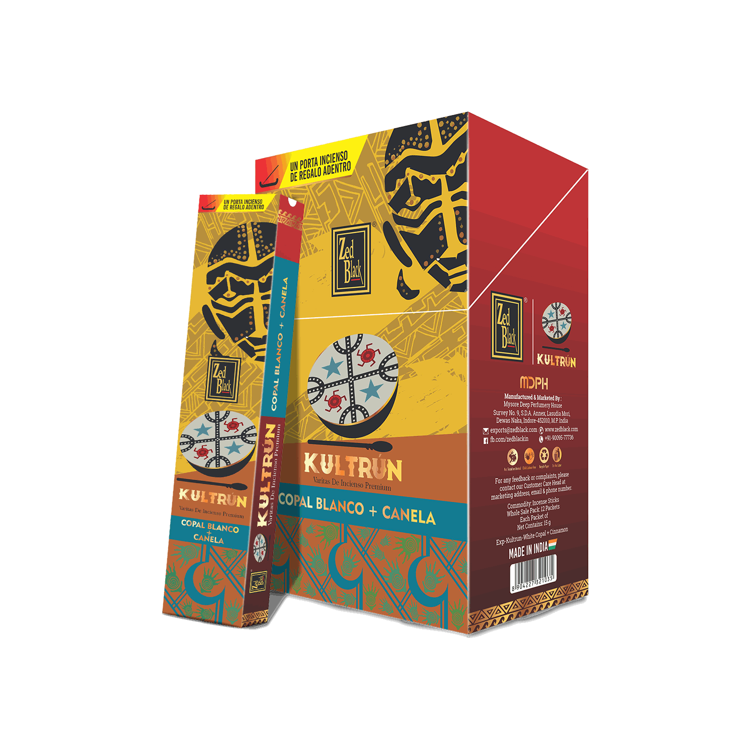 Zed Black Kultrun White Copal + Cinnamon 15 Gms