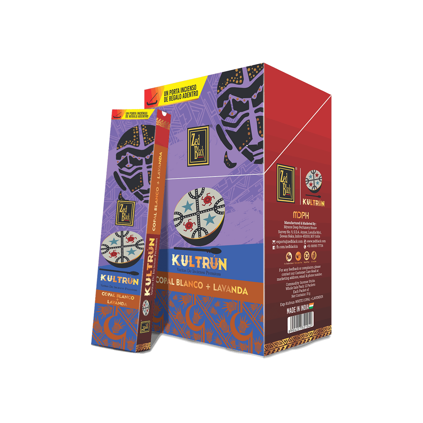 Zed Black Kultrun White Copal + Lavender 15 Gms