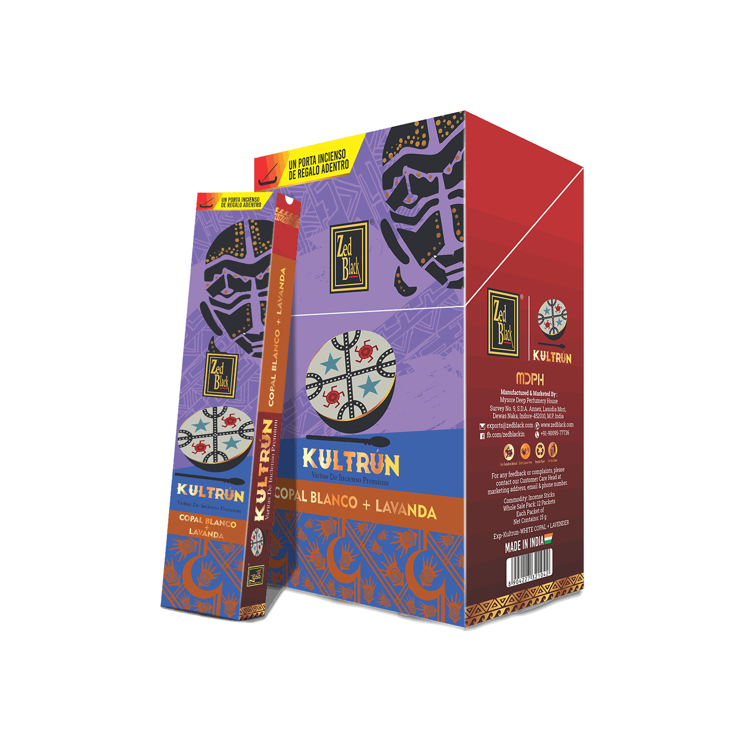 Zed Black Kultrun White Copal + Lavender 15 Gms