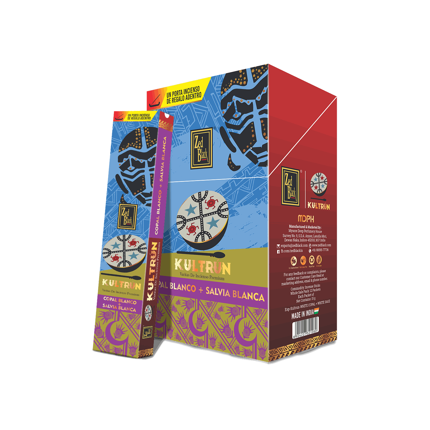 Zed Black Kultrun White Copal + White Sage 15 Gms