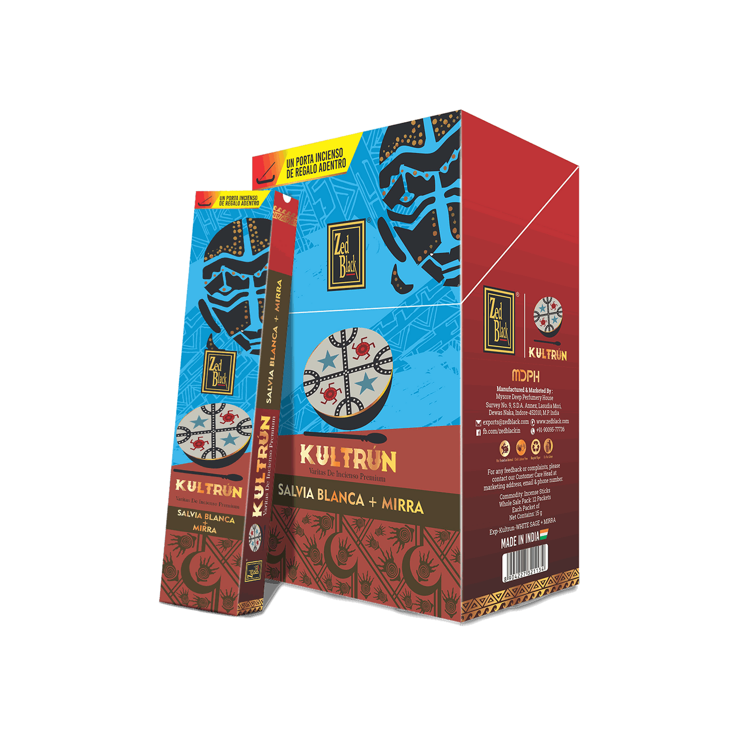 Zed Black Kultrun White Sage + Mirra 15 Gms