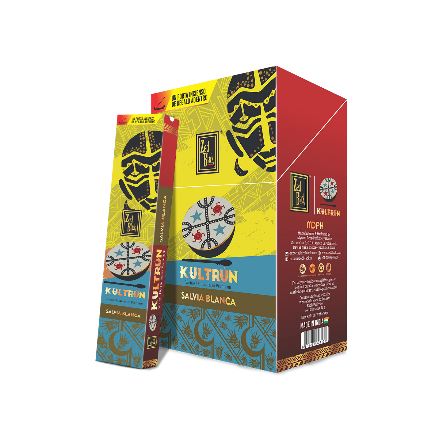 Zed Black Kulturn White Sage 15 Gms (Pack of 12)