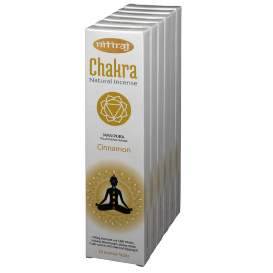 Nitiraj Chakra Cinnamon - Solar Plexus Chakra (Natural Incense Sticks)