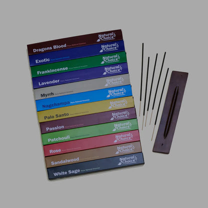 Natural Choice Incense Sticks Sampler Variety Pack - Premium Natural Incense Sticks