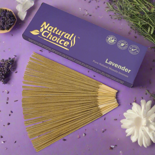 Natural Choice Lavender Incense Sticks  100 gms - Premium Natural Incense Sticks