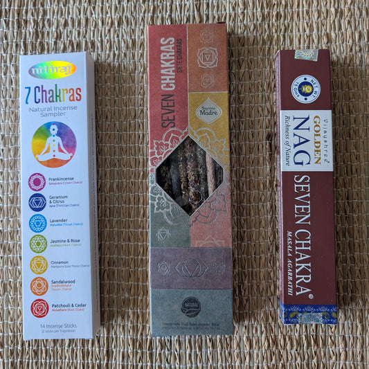 Seven Chakra Incense Bundle