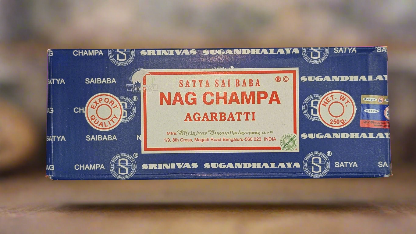 Satya Nag Champa Incense Sticks- 250g, 100 Sticks, Hand Rolled in India, Export Quality