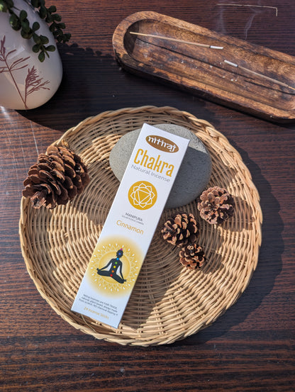 Nitiraj Solar Plexus Chakra Cinnamon Incense Sticks 25g