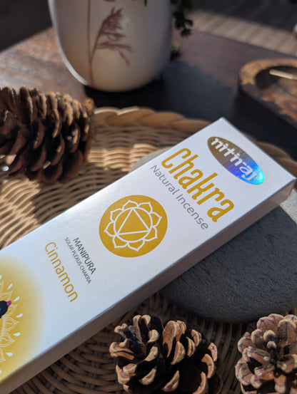 Nitiraj Solar Plexus Chakra Cinnamon Incense Sticks 25g