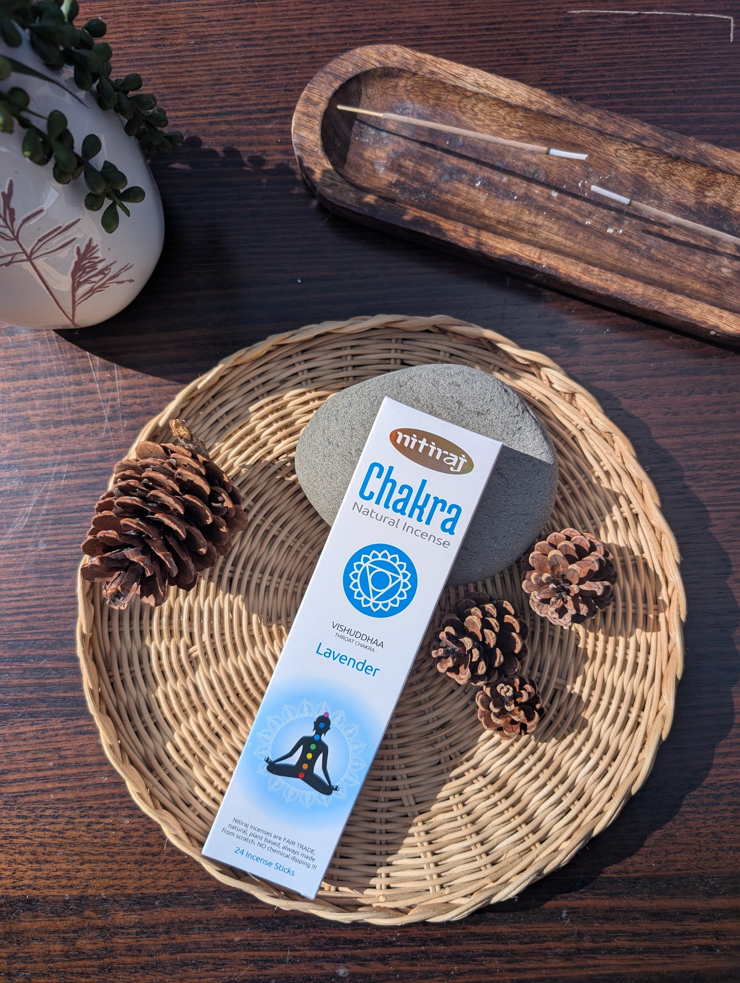 Nitiraj 3rd Eye Throat Chakra Lavender Incense Sticks 25g