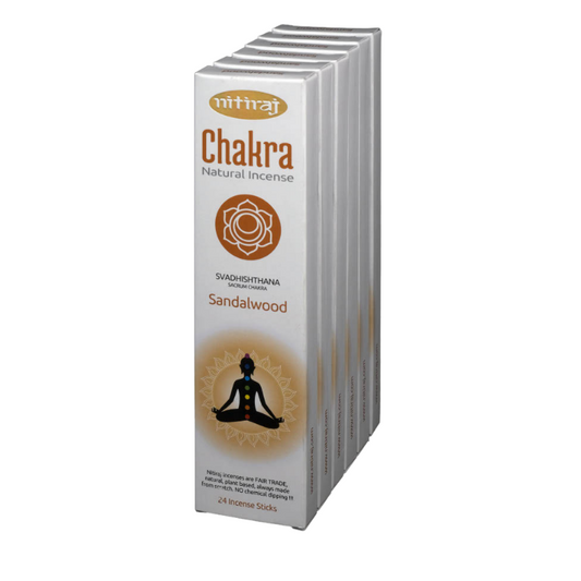Nitiraj Chakra Sandalwood - Sacrum Chakra (Natural Incense Sticks)