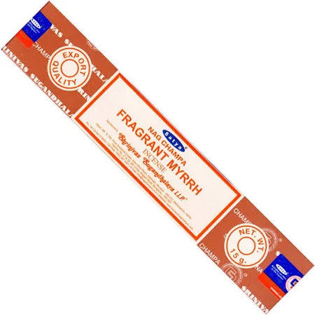 Satya Fragrant Myrrh Incense Sticks 15 gms (Best Indian Incense Sticks)
