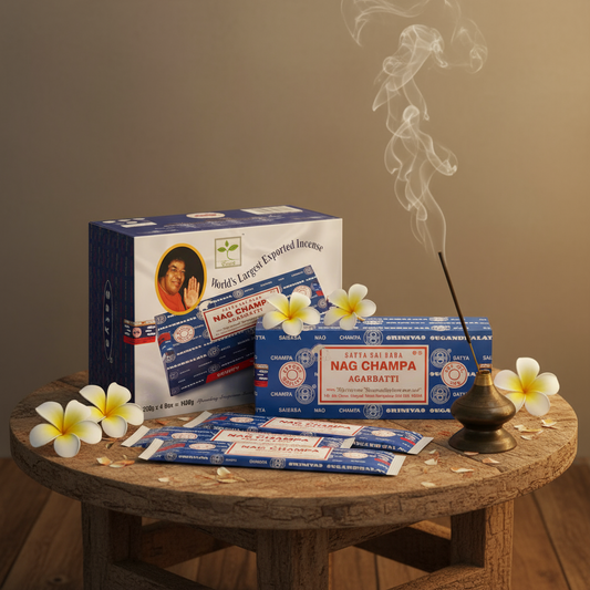 Satya Nag Champa Incense Sticks- 250g, 100 Sticks, Hand Rolled in India, Export Quality