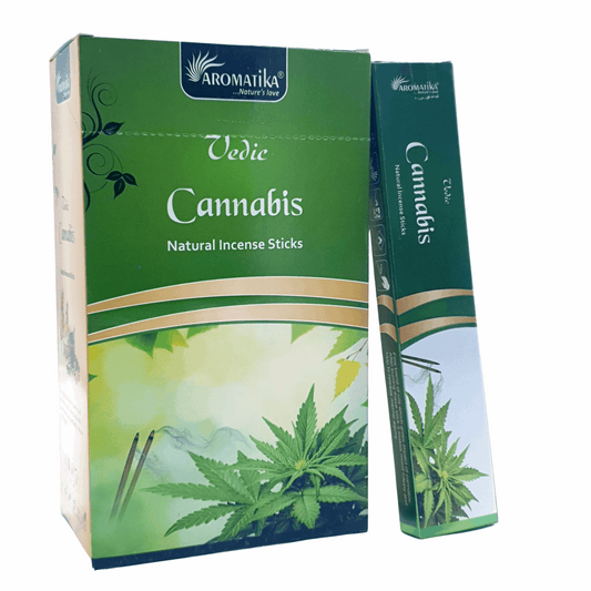 Aromatika Vedic Incense Sticks Cannabis - Pack of 12 (approx. 180 gms)