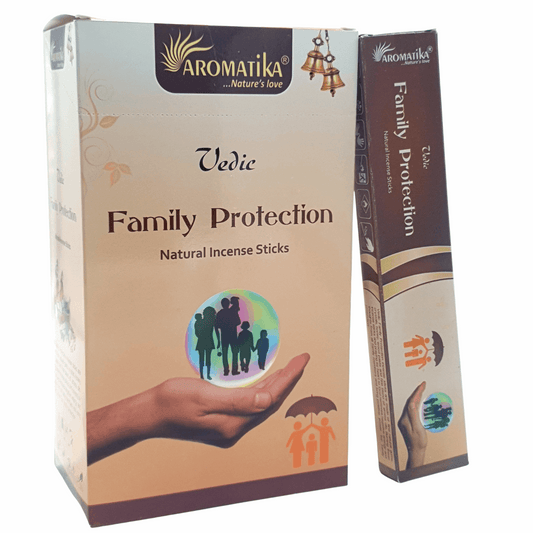 Aromatika Vedic Incense Sticks Family Protection - Pack of 12 (approx. 180 gms)