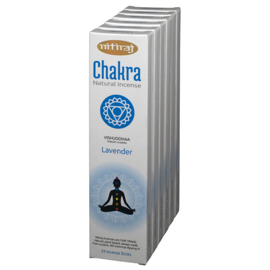 Nitiraj Chakra Lavender - 3rd Eye Throat Chakra (Natural Incense Sticks)