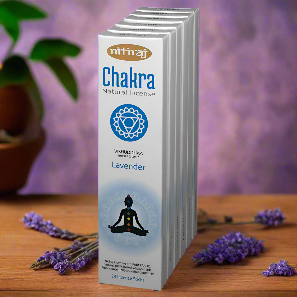 Nitiraj 3rd Eye Throat Chakra Lavender Incense Sticks 25g