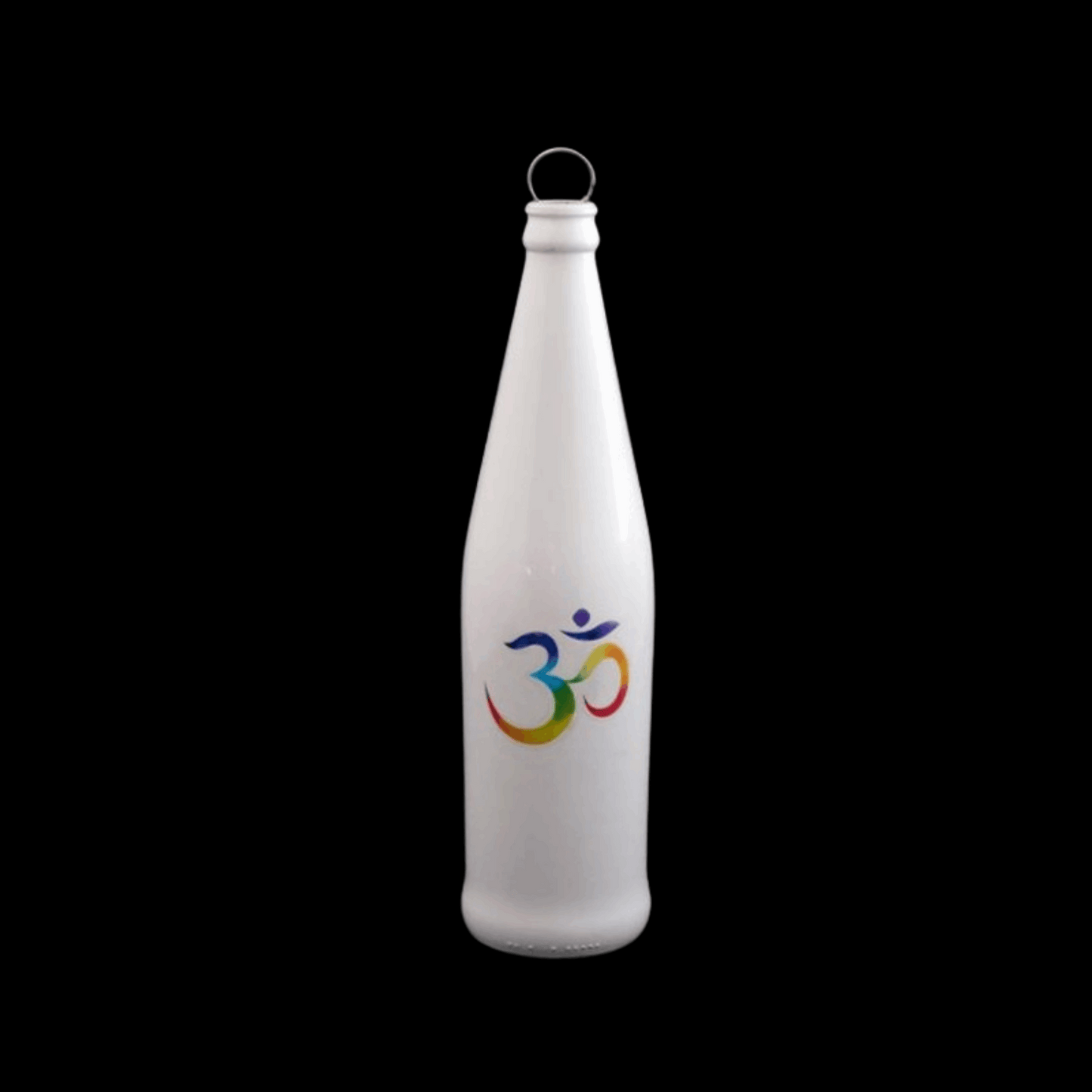 White Bottle Incense Burner - OM (FREE Incense Sticks Included)