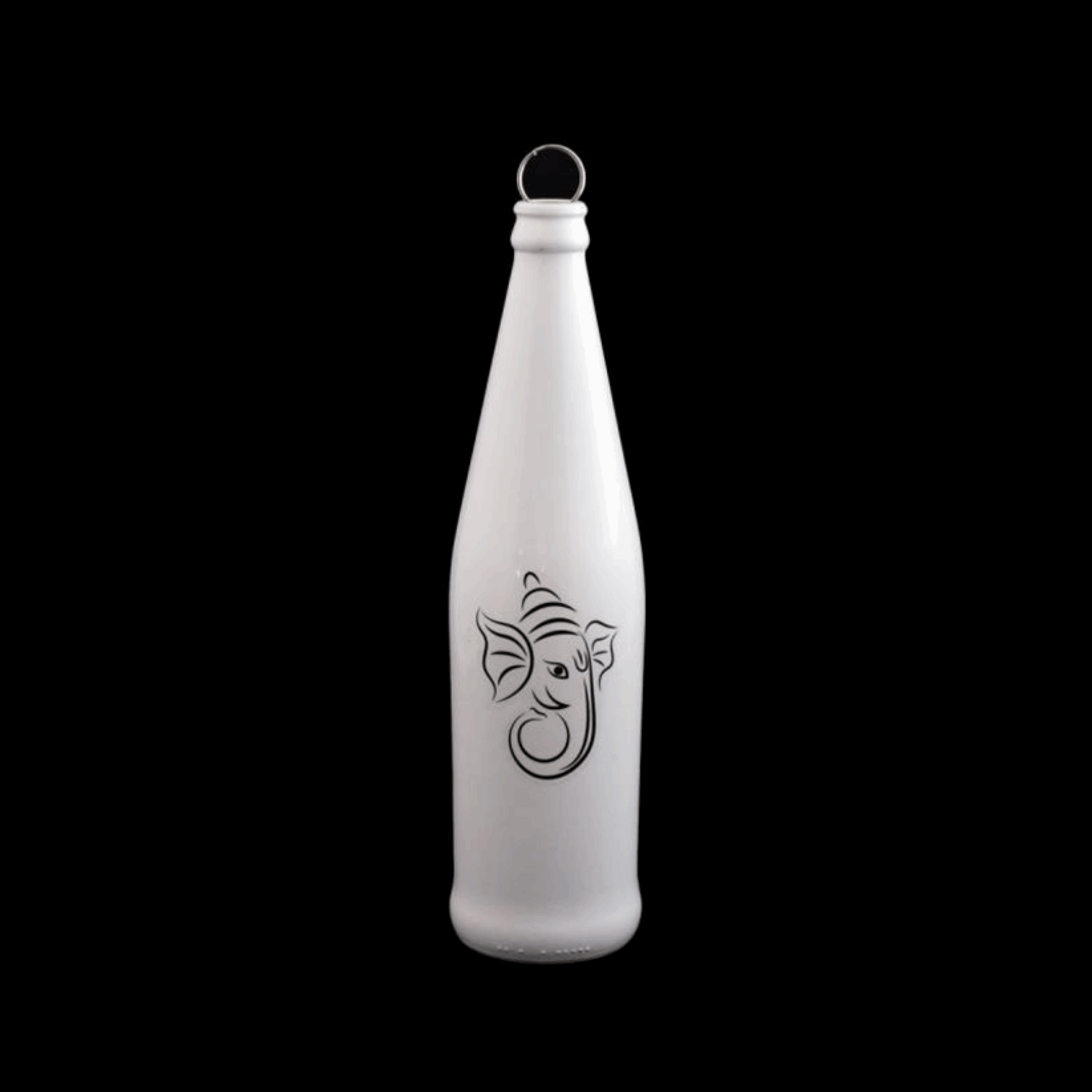 White Bottle Incense Burner - GANESH (FREE Incense Sticks Included)