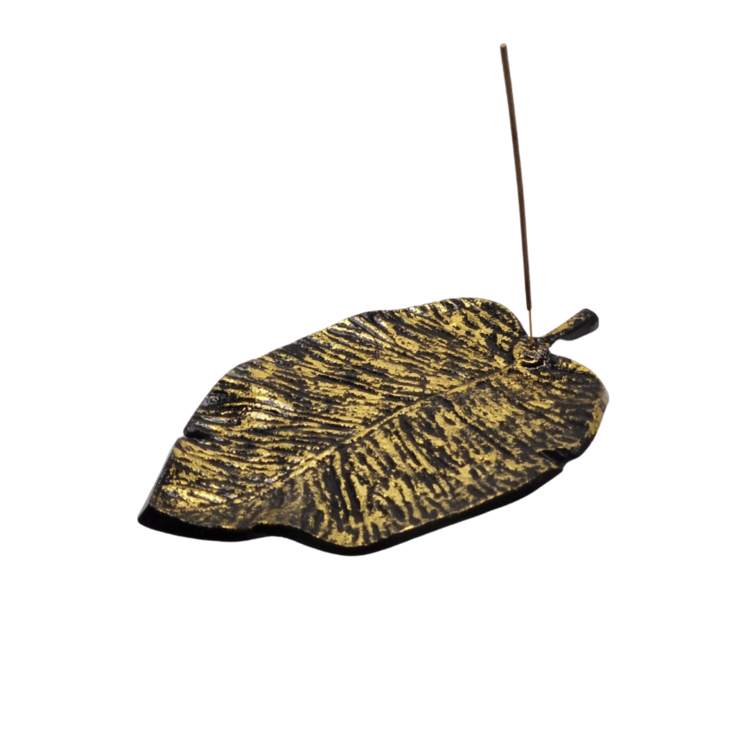 Incense and Smudge Burner Aluminium Golden Leaf