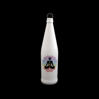 White Bottle Incense Burner - CHAKRA (FREE Incense Sticks Included)
