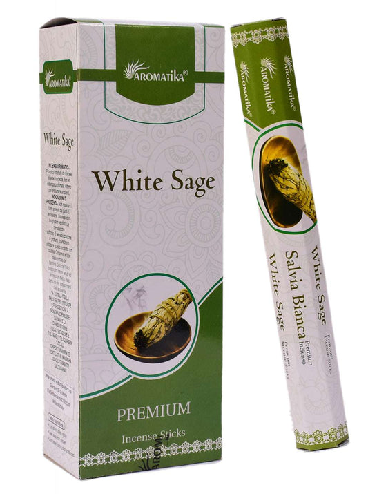 Aromatika Hexa Incense Sticks White Sage - Pack of 6 (approx. 217 gms)