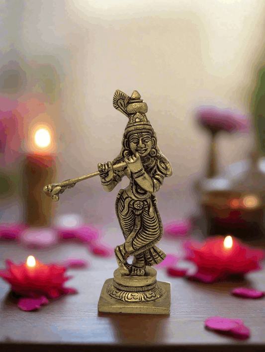 Krishna Brass Idol T5 (Approx. 240 gms)