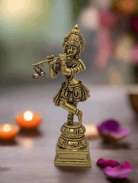 Krishna Brass Idol T8 (Approx. 515 gms)