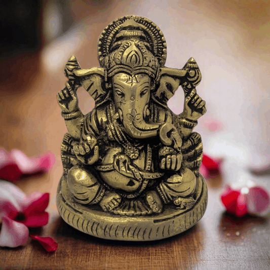 Petu Ganesh Brass Idol T8 (Approx. 590 gms)