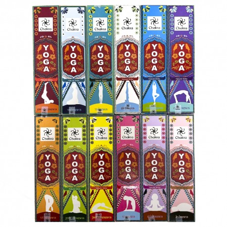 Zed Black Chakra Yoga (Pack of 12) Assorted Fragrances