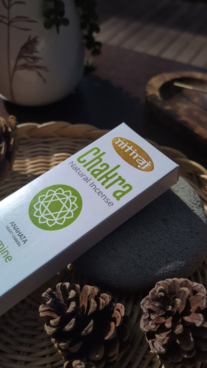 Nitiraj Heart Chakra Jasmine and Rose Incense Sticks 25g
