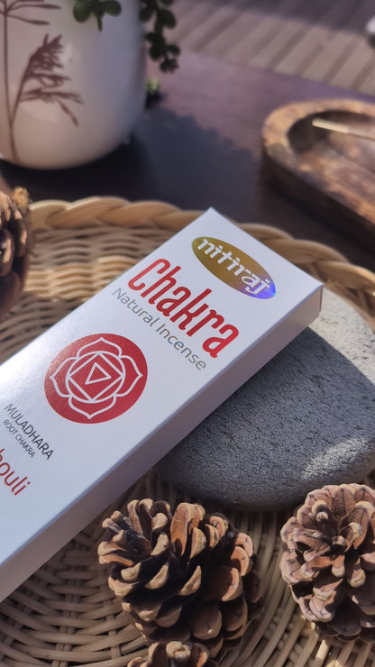 Nitiraj Root Chakra Patchouli Cedar Incense Sticks 25g