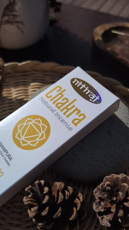 Nitiraj Solar Plexus Chakra Cinnamon Incense Sticks 25g