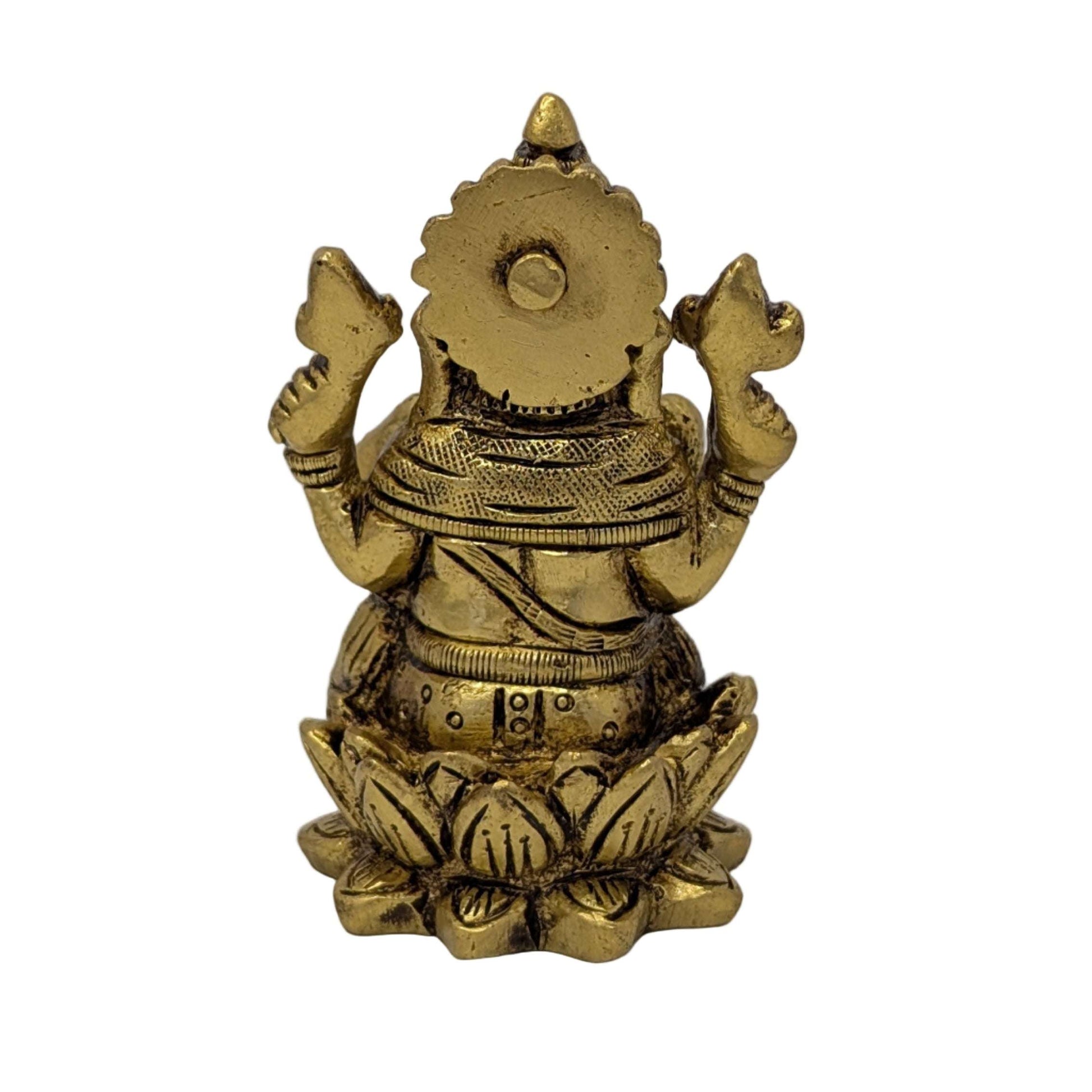 Lotus Base Ganesh Brass Idol T7 (Approx. 360 gms)