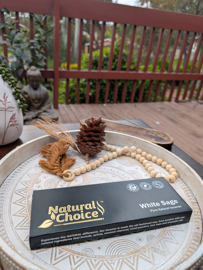 Natural Choice White Sage Incense Sticks  100 gms - Premium Natural Incense Sticks