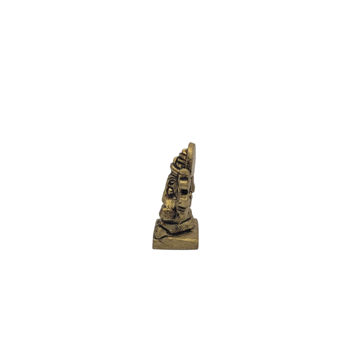 Square Base Ganesh Brass Idol T1 (Approx. 55 gms)