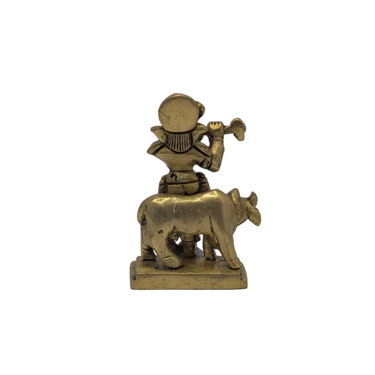 Cow Krishna Brass Idol T4 (Approx. 200 gms)