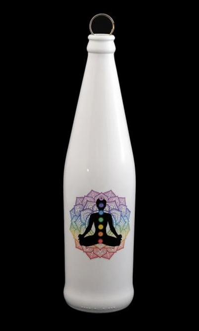 White Bottle Incense Burner - CHAKRA (FREE Incense Sticks Included)