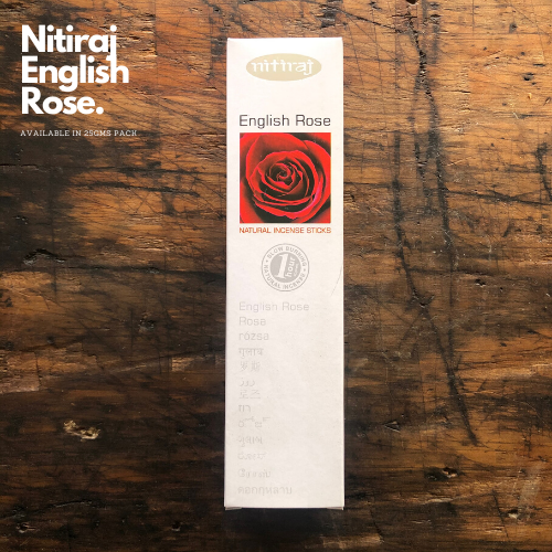 Nitiraj English Rose 25g World of Incense Australia New Age Products Incense Sticks